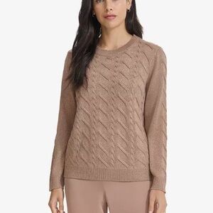 Calvin Klein
Women's Metallic Cable-Knit Sweater